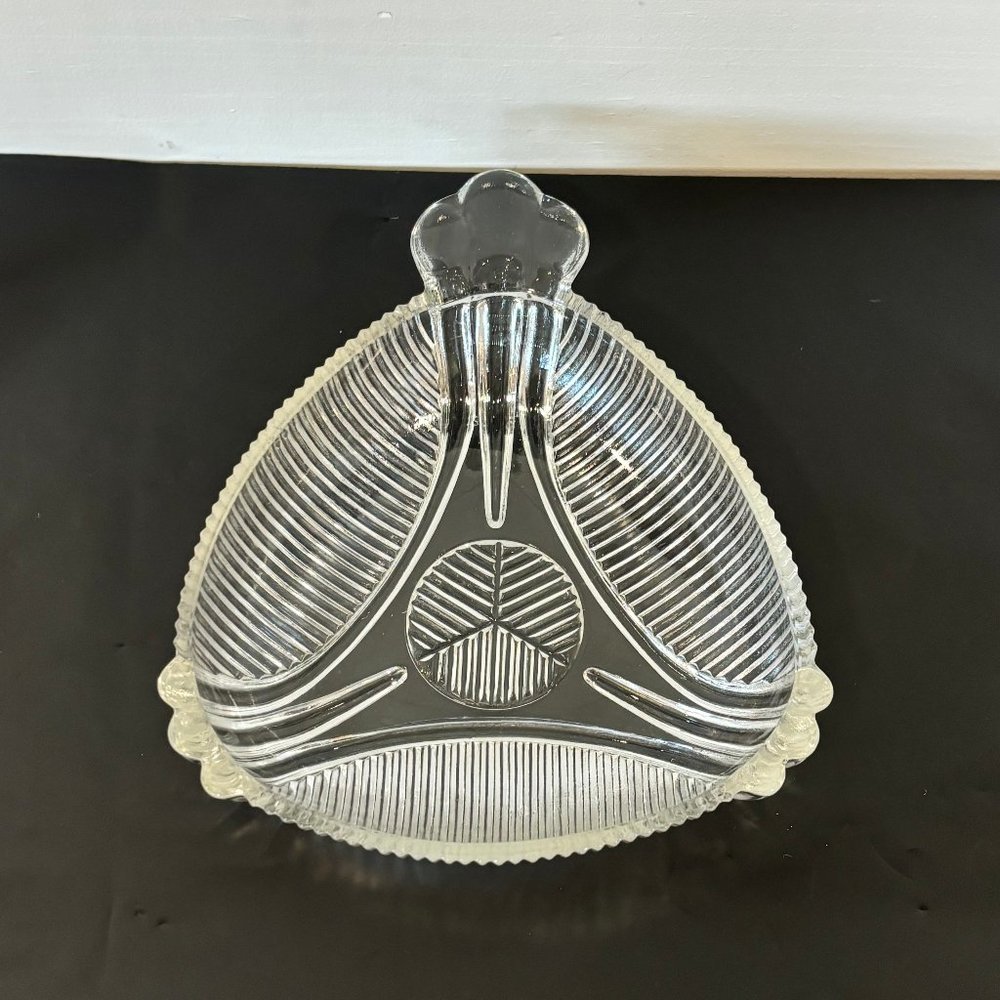 Vintage 1940's Hazel Atlas Art Deco Candy Trinket Dish